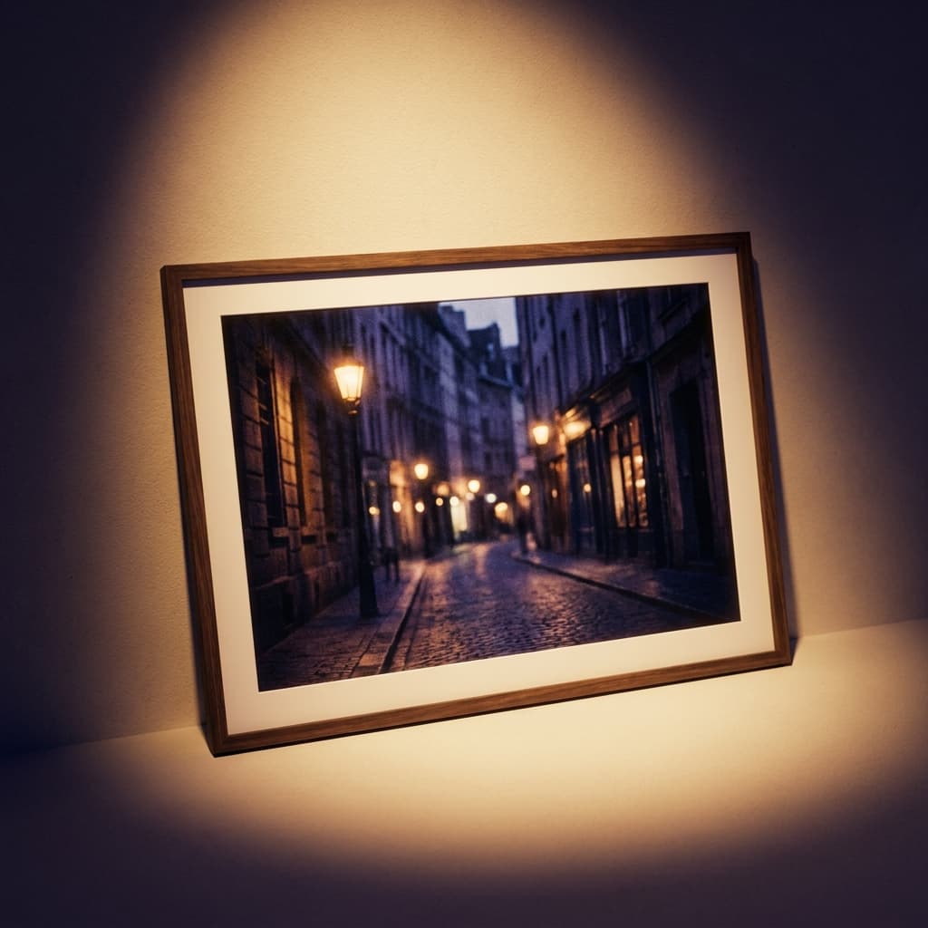 Fine-Art Print Stadt bei Nacht